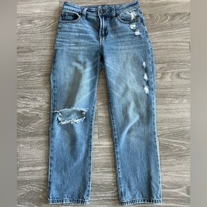 Distressed Blue Jeans